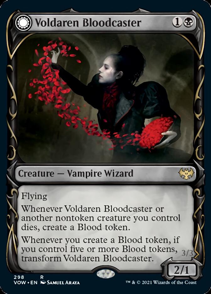 Voldaren Bloodcaster // Bloodbat Summoner (Showcase Fang Frame) [Innistrad: Crimson Vow] | Tables and Towers