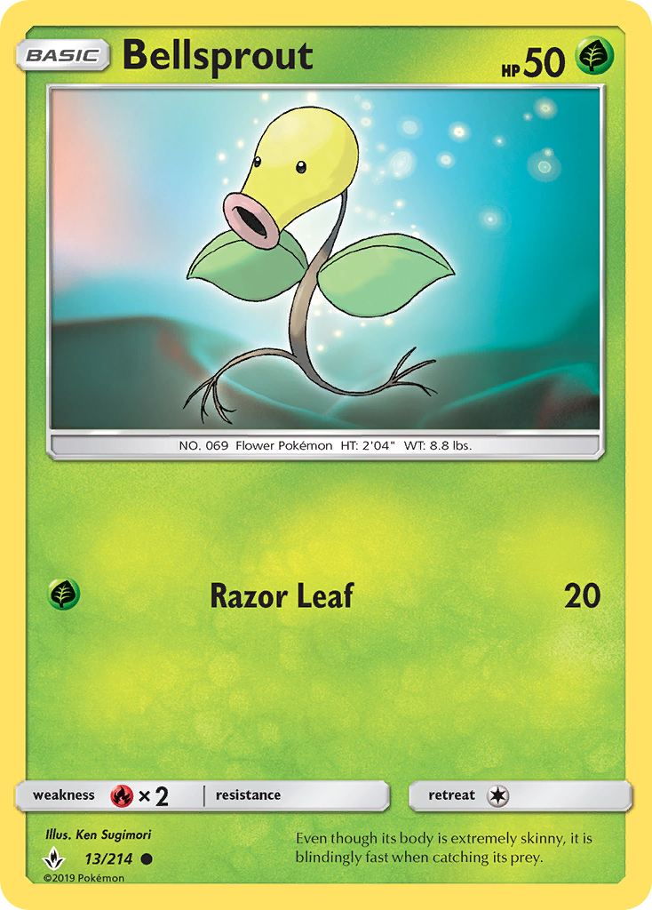 Bellsprout (13/214) [Sun & Moon: Unbroken Bonds] | Tables and Towers