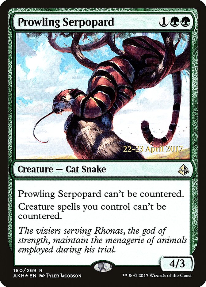 Prowling Serpopard [Amonkhet Prerelease Promos] | Tables and Towers