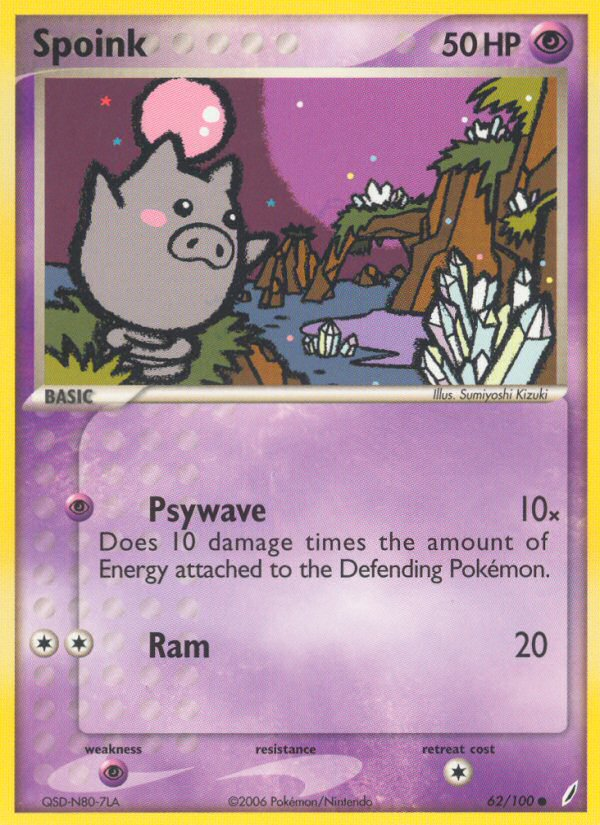 Spoink (62/100) [EX: Crystal Guardians] | Tables and Towers