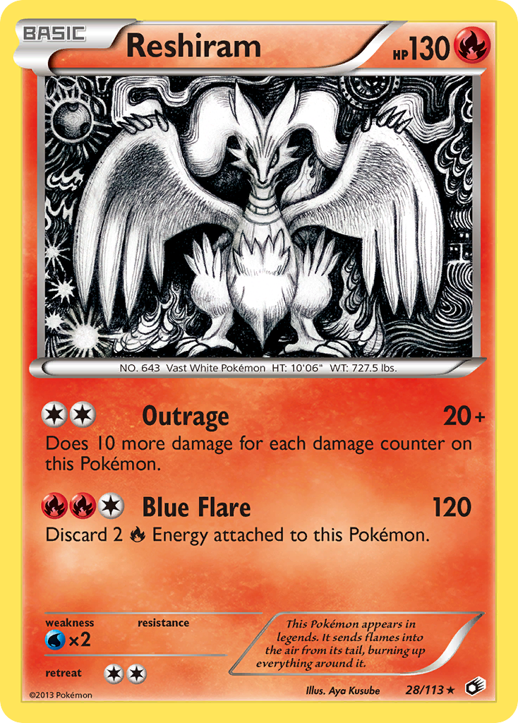 Reshiram (28/113) [Black & White: Legendary Treasures] | Tables and Towers