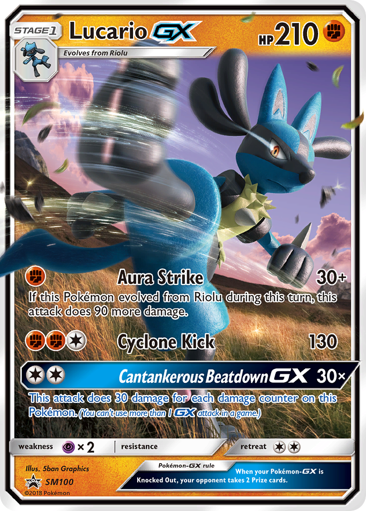 Lucario GX (SM100) [Sun & Moon: Black Star Promos] | Tables and Towers