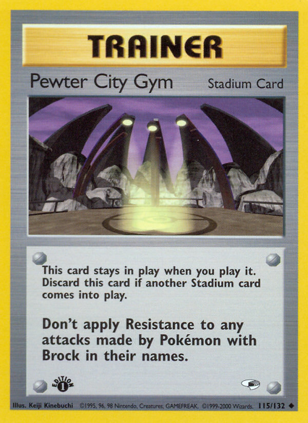 Pewter City Gym (115/132) [Gym Heroes 1st Edition] | Tables and Towers