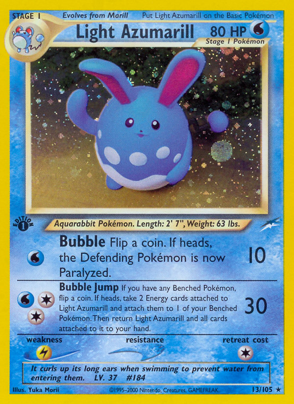 Light Azumarill (13/105) [Neo Destiny 1st Edition] | Tables and Towers