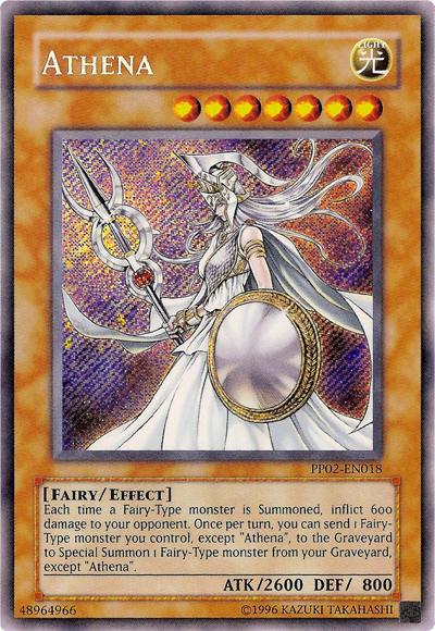 Athena [PP02-EN018] Secret Rare | Tables and Towers