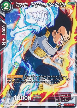 Vegeta, Preparing for Battle (EX07-02) [Magnificent Collection Fusion Hero] | Tables and Towers