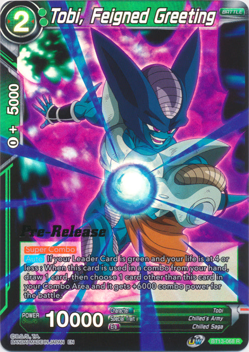 Tobi, Feigned Greeting (BT13-068) [Supreme Rivalry Prerelease Promos] | Tables and Towers