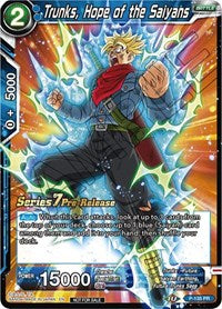 Trunks, Hope of the Saiyans (Alt Art) (P-135) [Assault of the Saiyans Prerelease Promos] | Tables and Towers