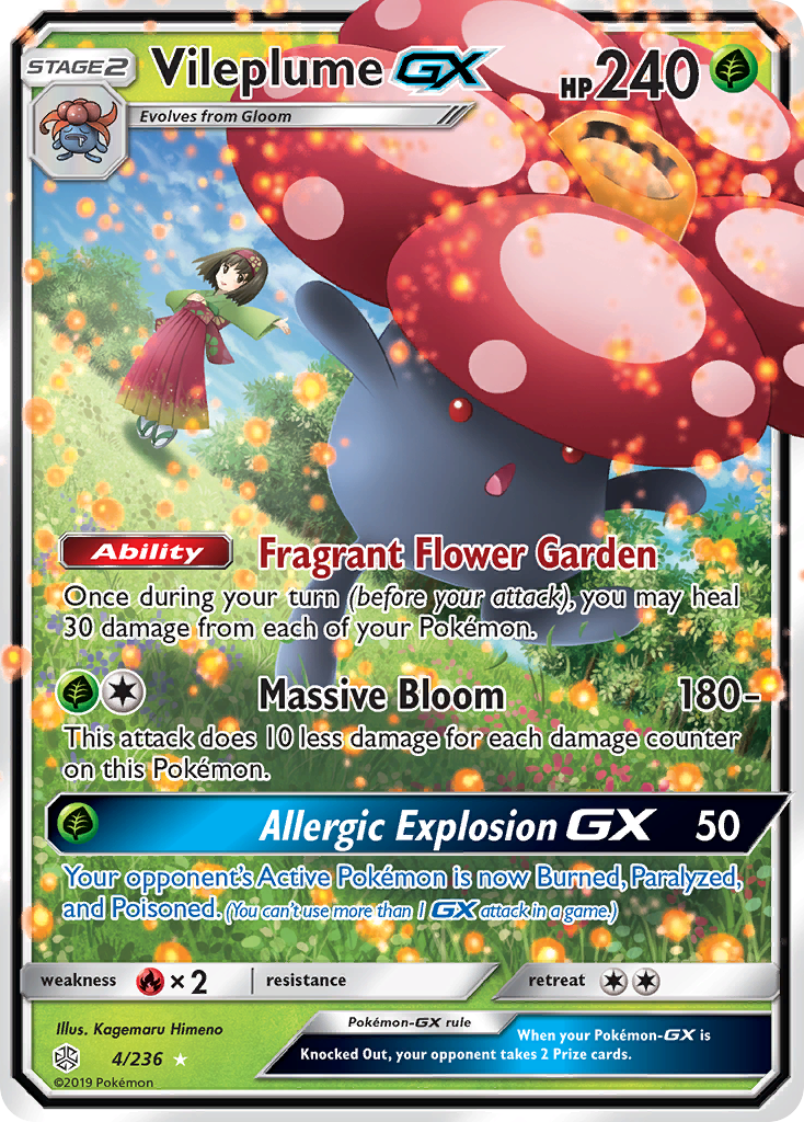 Vileplume GX (4/236) [Sun & Moon: Cosmic Eclipse] | Tables and Towers