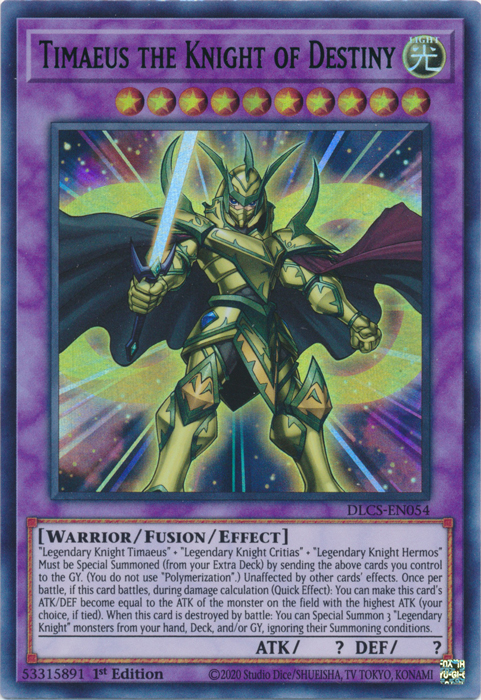 Timaeus the Knight of Destiny (Purple) [DLCS-EN054] Ultra Rare | Tables and Towers