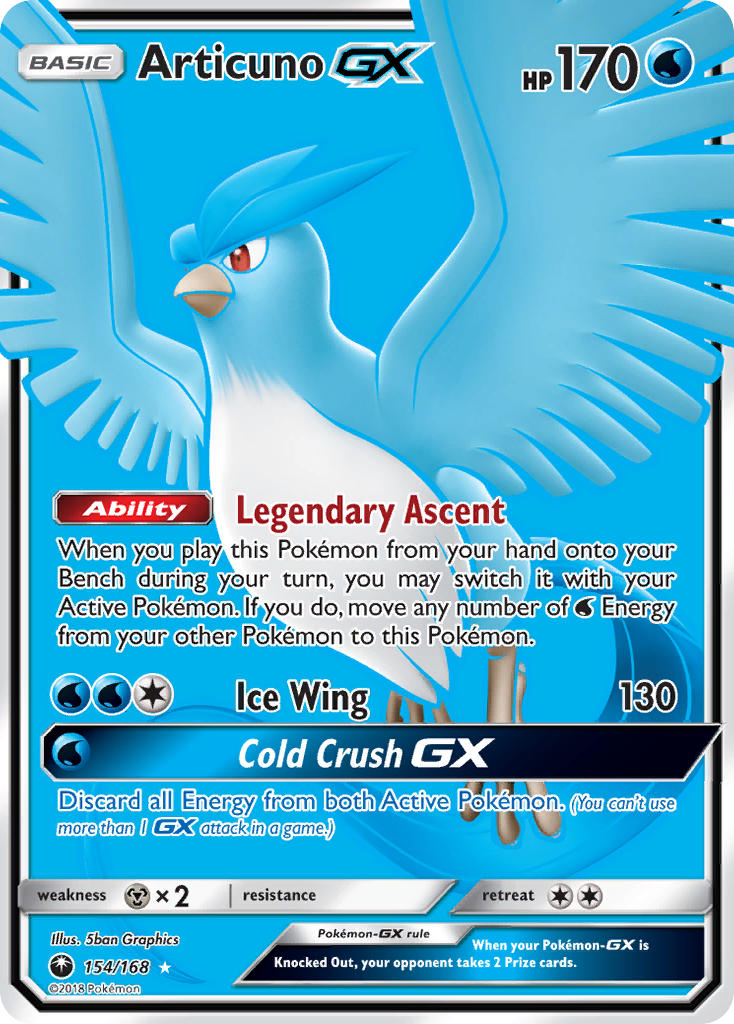 Articuno GX (154/168) [Sun & Moon: Celestial Storm] | Tables and Towers