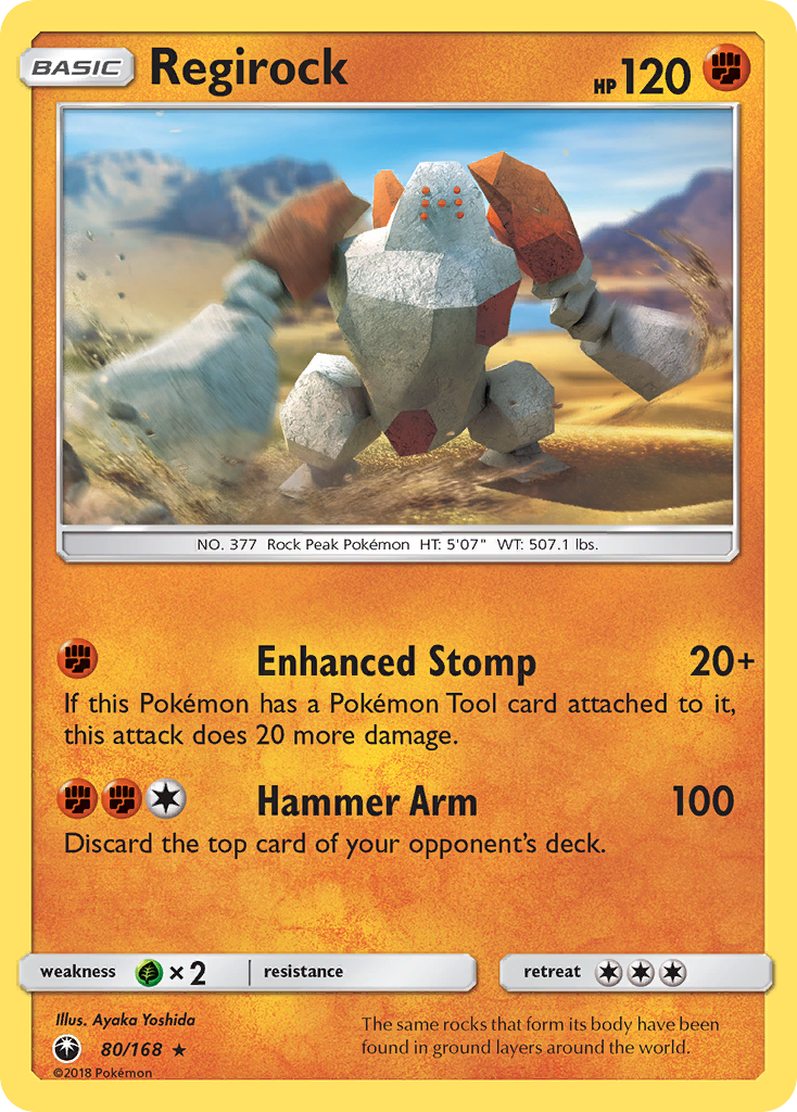 Regirock (80/168) [Sun & Moon: Celestial Storm] | Tables and Towers