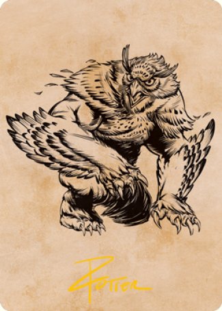 Owlbear (Showcase) Art Card (Gold-Stamped Signature) [Dungeons & Dragons: Adventures in the Forgotten Realms Art Series] | Tables and Towers