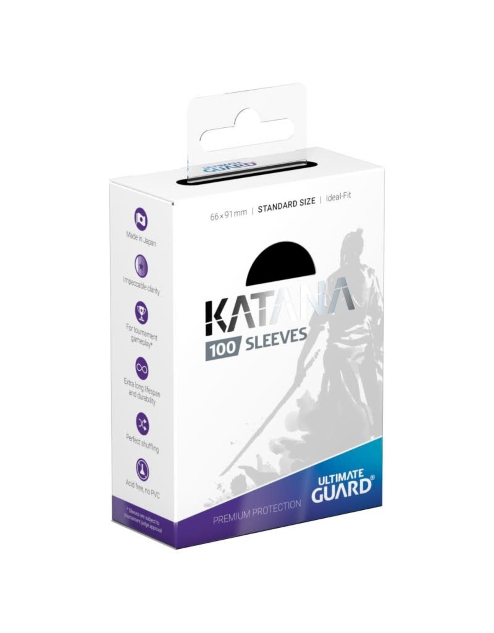 Ultimate Guard Katana Black Sleeves 100 count | Tables and Towers